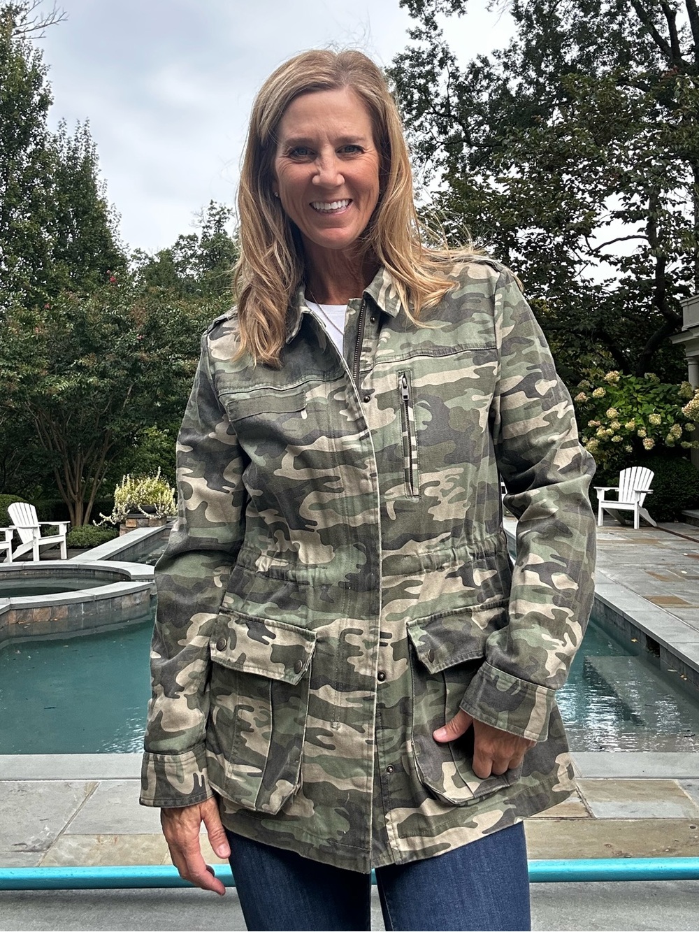 Sanctuary Olive Camo Utility Jacket